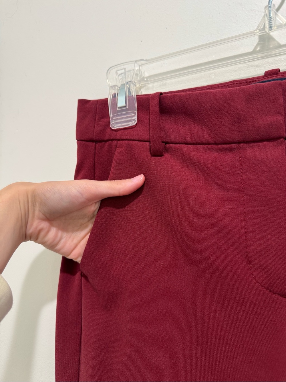 J.Crew Ruby Pant Burgundy Red Ankle Pants Size 4 - Picture 3 of 9